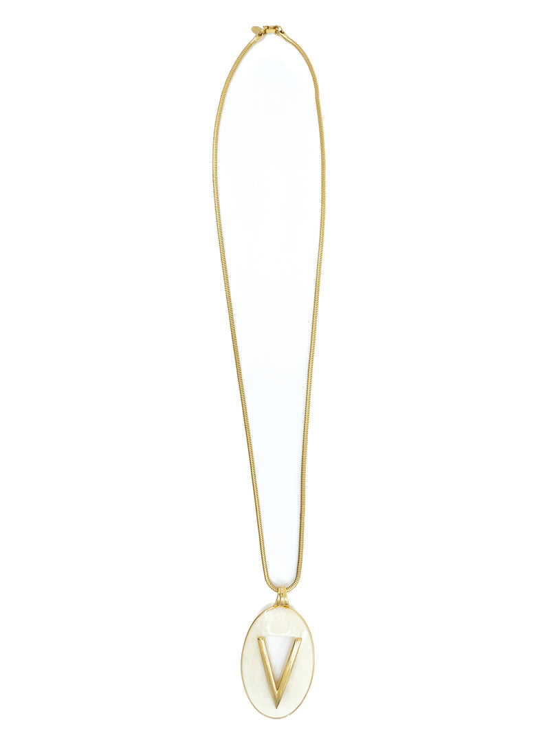 Valentino V Pendant Necklace Accessory arcadeshops.com