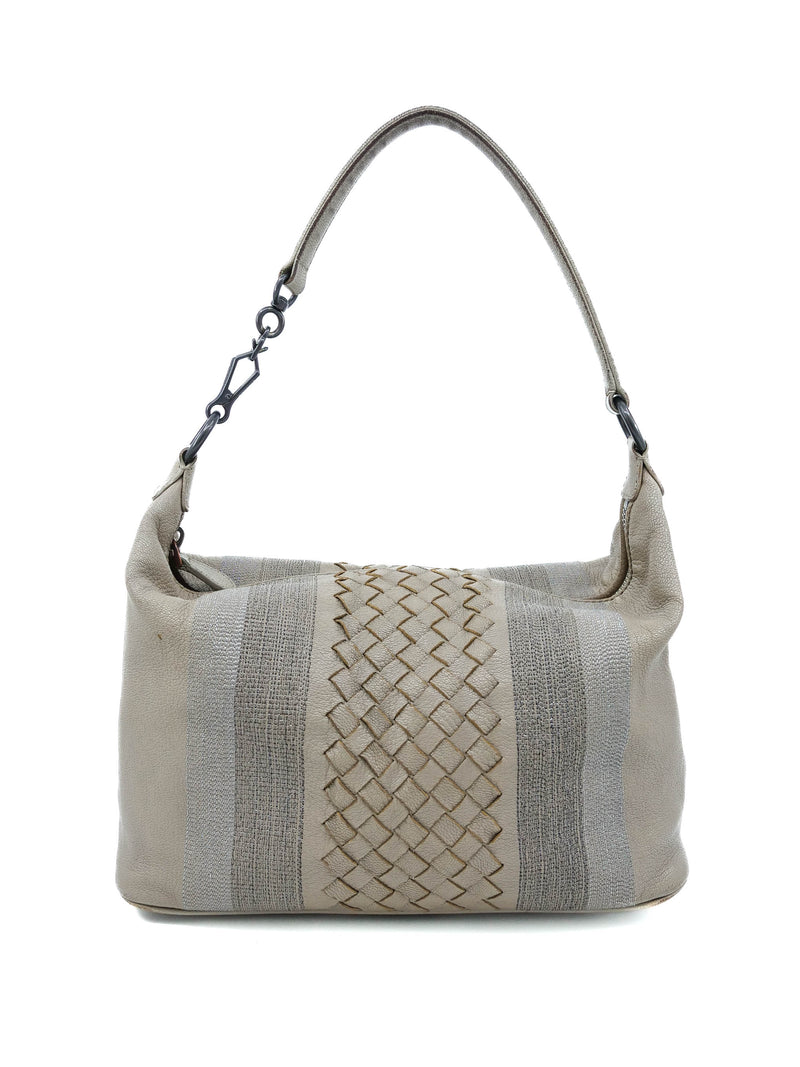 Bottega Veneta Taupe Intrecciato Trim Hobo Bag Accessory arcadeshops.com