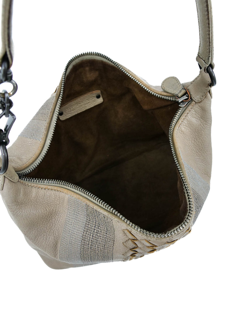 Bottega Veneta Taupe Intrecciato Trim Hobo Bag Accessory arcadeshops.com