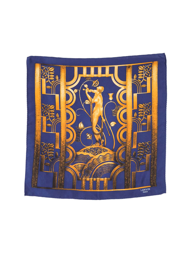 Lanvin Art Deco Silk Pocket Square Accessory arcadeshops.com