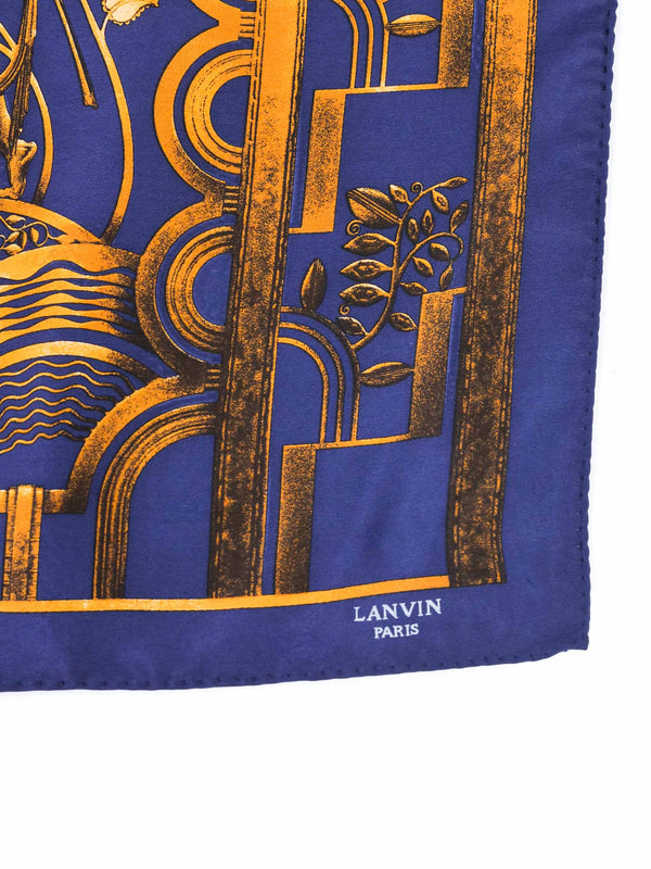 Lanvin Art Deco Silk Pocket Square Accessory arcadeshops.com