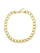 1980s Christian Dior Goldtone Chain Collar Necklace Accessory arcadeshops.com
