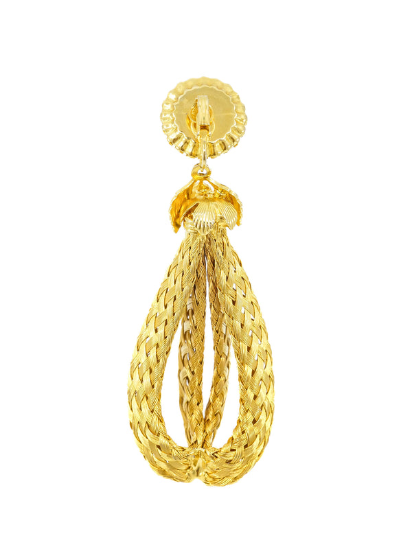 Braided Wire Tear Drop Earrings Accessory arcadeshops.com