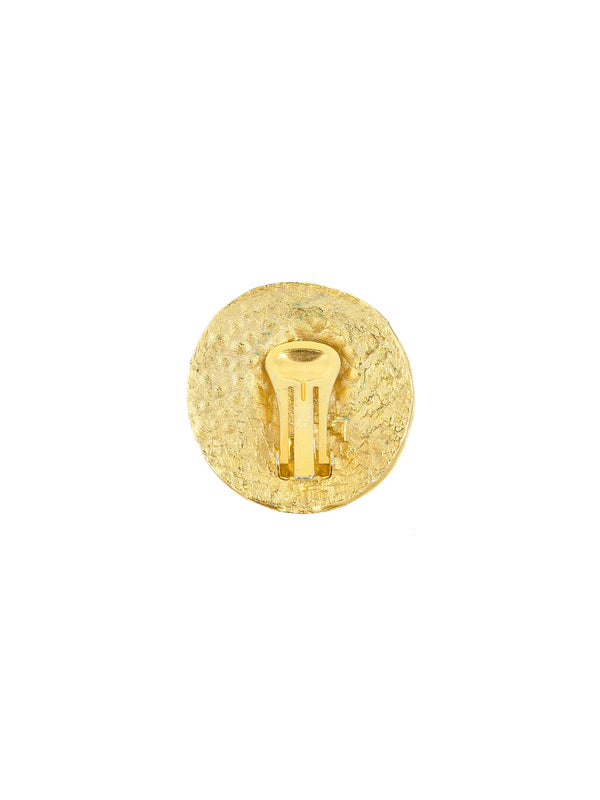 Goldtone Coin Earrings Accessory arcadeshops.com