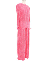 Mary McFadden Bubblegum Plisse Pleat Ensemble Suit arcadeshops.com