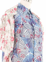 2007 Comme des Garcons Sheer Mixed Floral Blouse Top arcadeshops.com