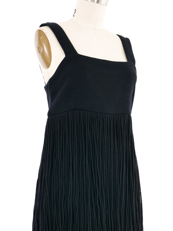 Andrea Jovine Fringed Wool Mini Dress Dress arcadeshops.com