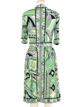 Emilio Pucci Printed Mock Neck Day Dress Dress arcadeshops.com