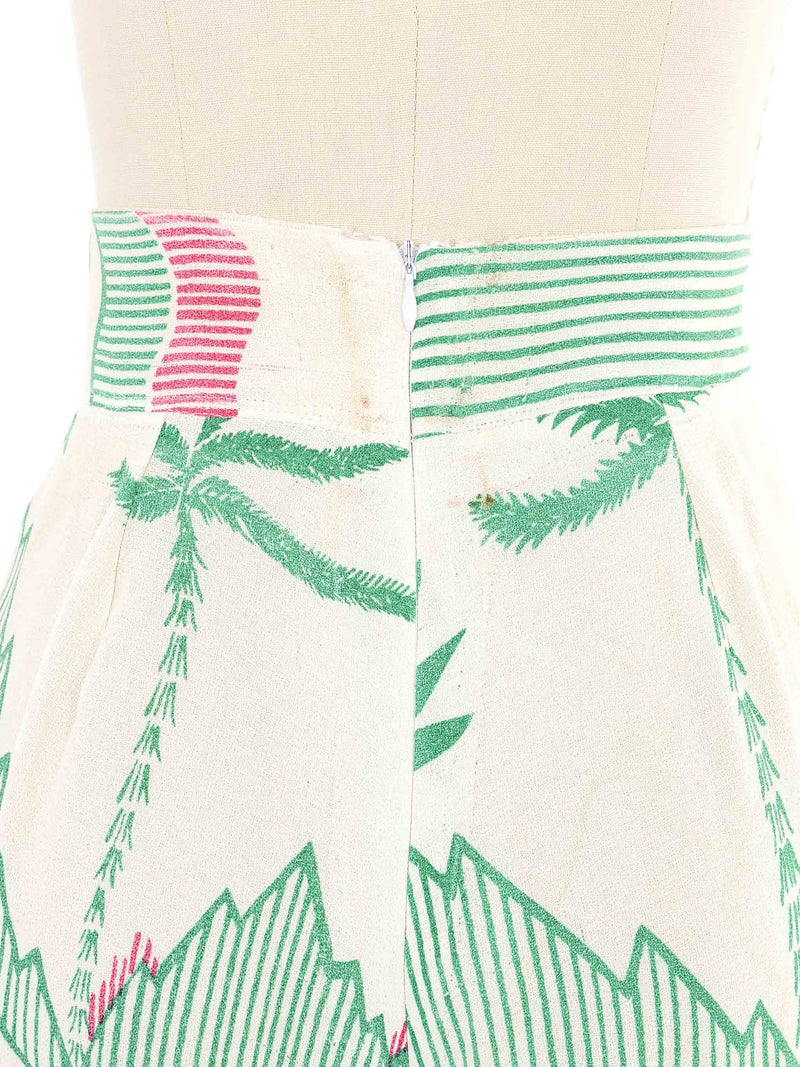 Ossie Clark Printed Crepe Wide Leg Pants Bottom arcadeshops.com