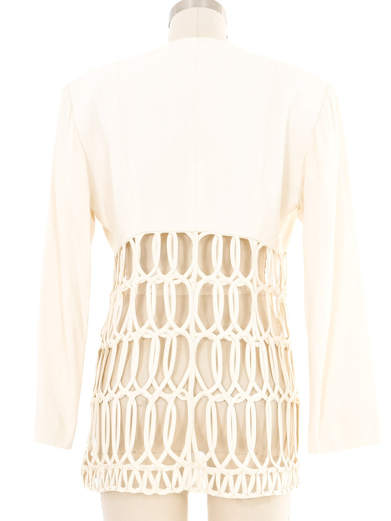 Todd Oldham Ivory Caged Blazer Jacket arcadeshops.com