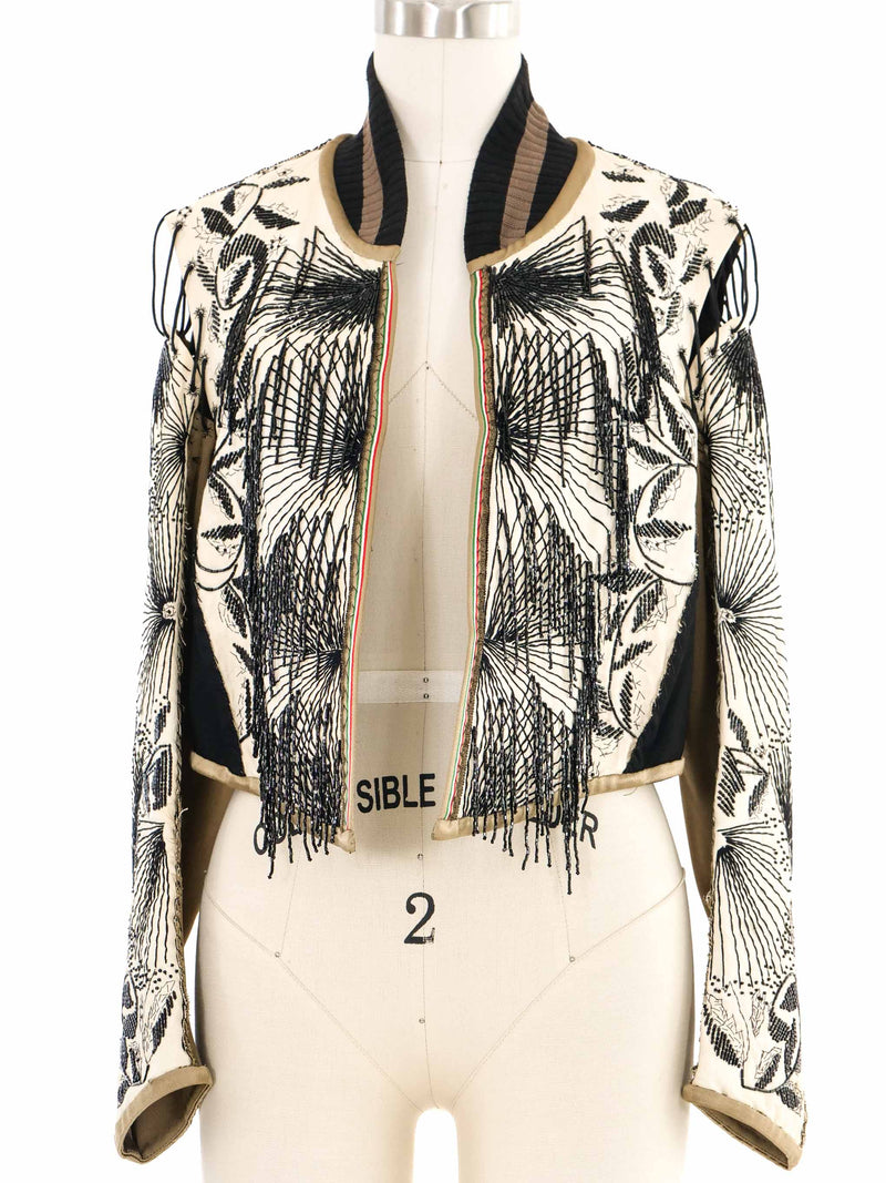 2003 Jean Paul Gaultier Beaded Fringe Embroidered Jacket