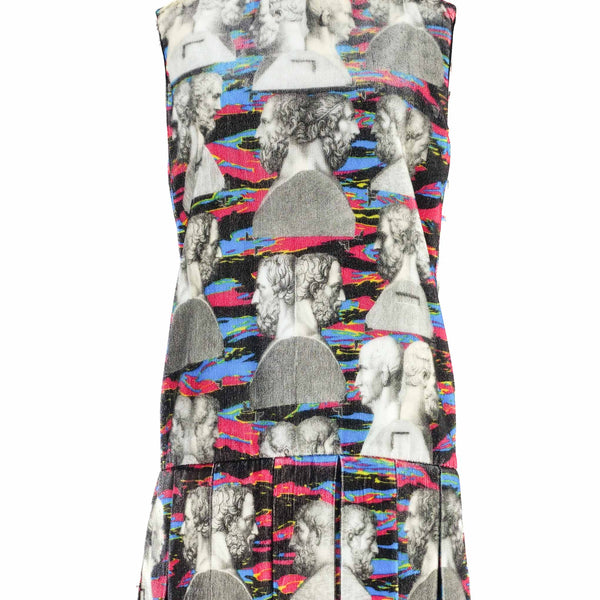 louis vuitton mini dress 2021 Louis Vuitton Fornasetti Printed Velvet Mini Dress