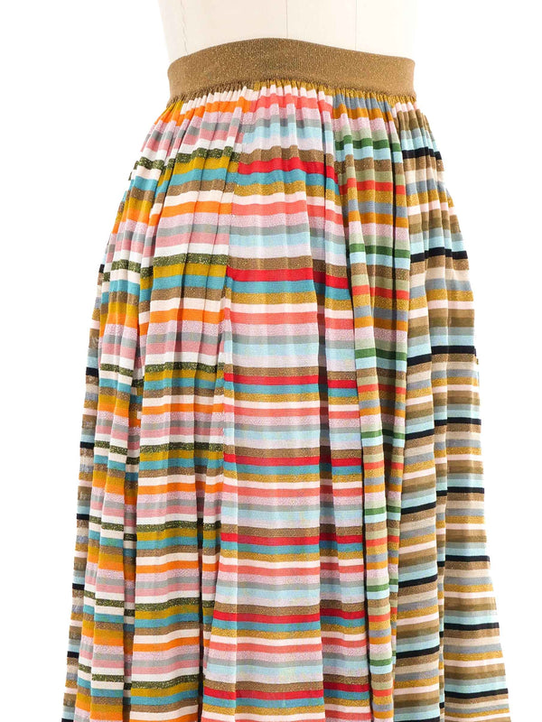 Chanel Rainbow Knit Midi Skirt