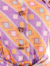 Miss Bergdorf Pastel Printed Jewel Button Jumpsuit