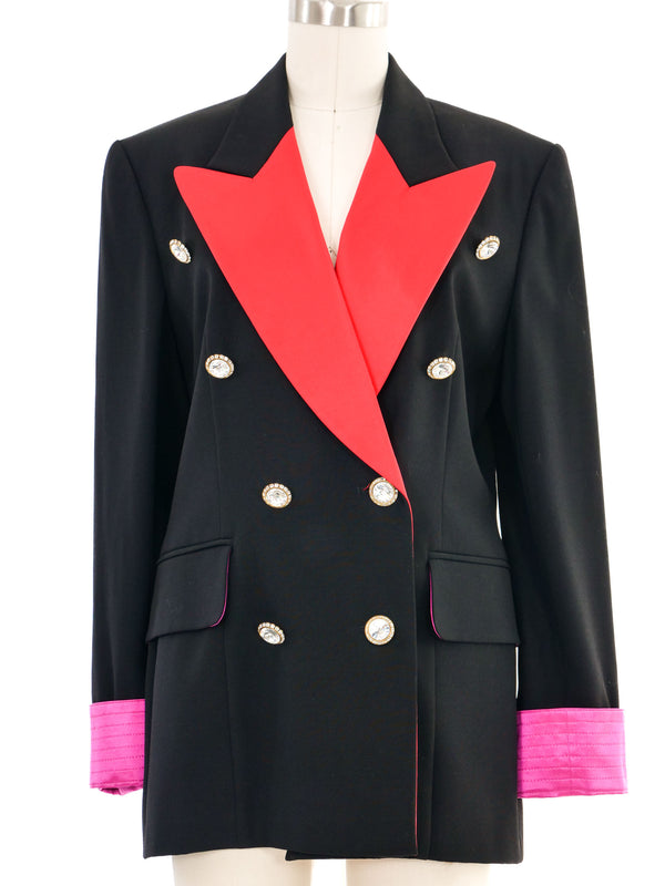 Escada Colorblock Lapel Blazer