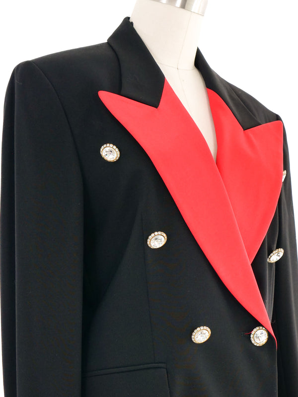 Escada Colorblock Lapel Blazer