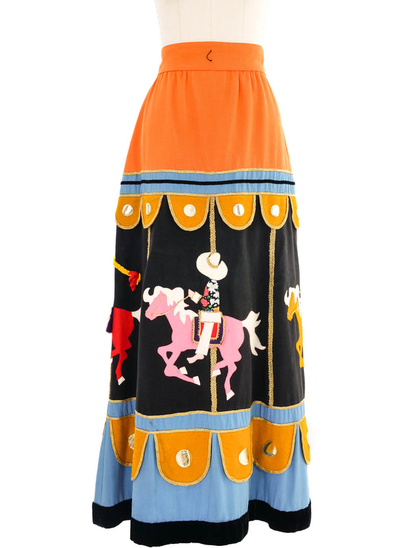 Malcolm Starr Carousel Applique Skirt