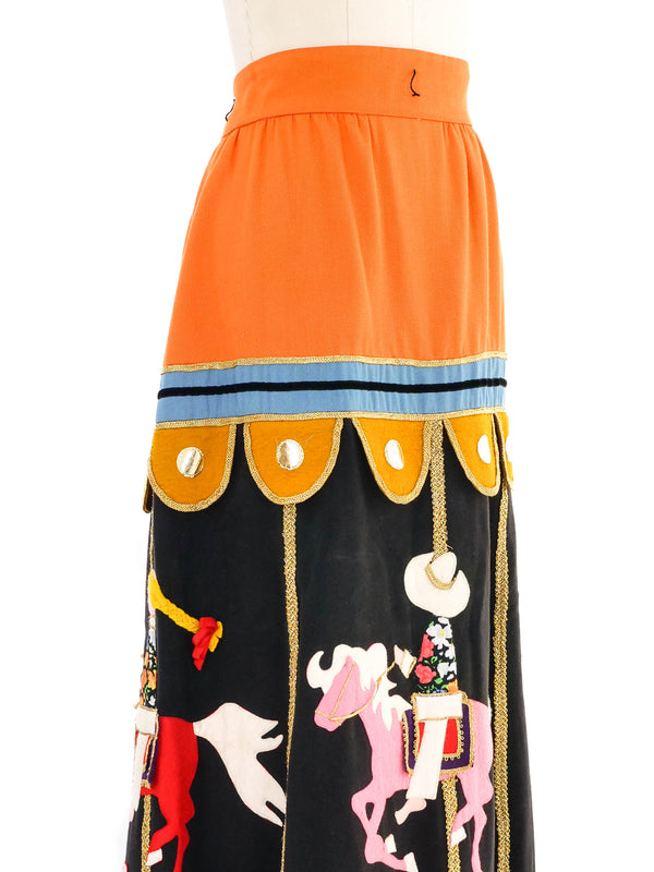 Malcolm Starr Carousel Applique Skirt