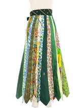 Reworked Tie Midi Skirt