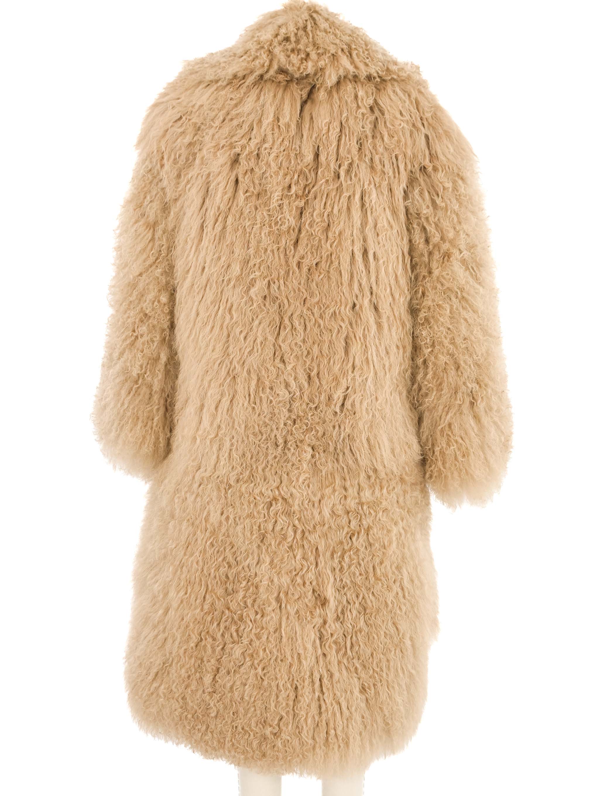 Tan Mongolian Fur Coat
