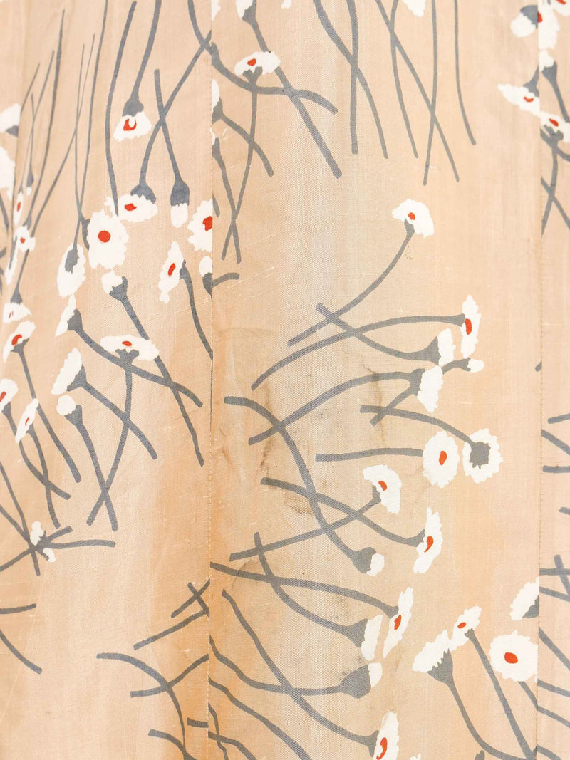 1970s Thai Silk Floral Motif Caftan