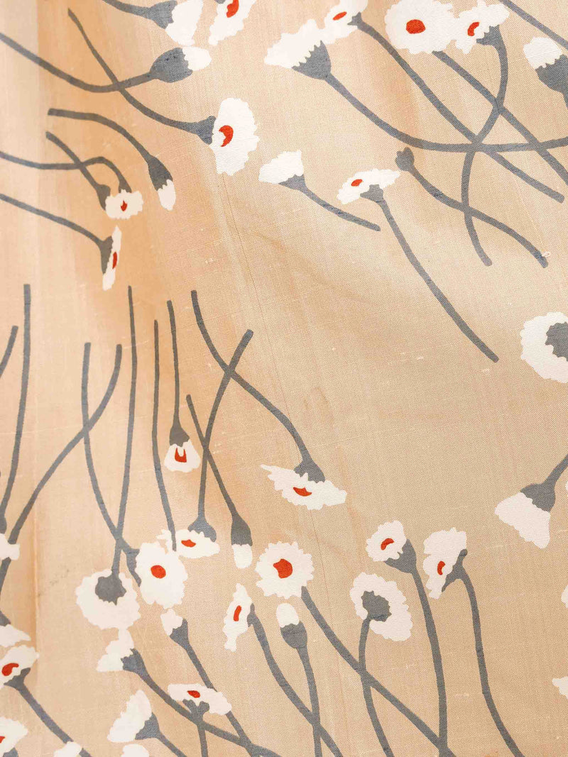 1970s Thai Silk Floral Motif Caftan