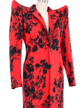 2020 Balenciaga Structured Shoulder Floral Coat