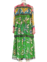 Embellished Indian Silk Chiffon Skirt Ensemble