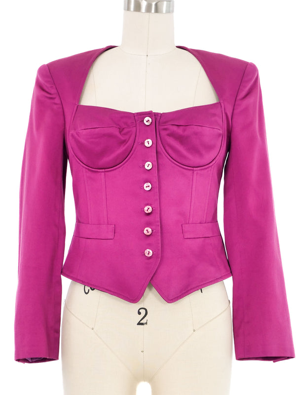 Kenzo Magenta Bustier Jacket