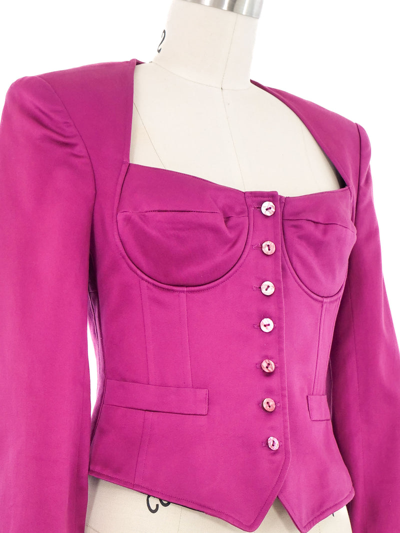 Kenzo Magenta Bustier Jacket