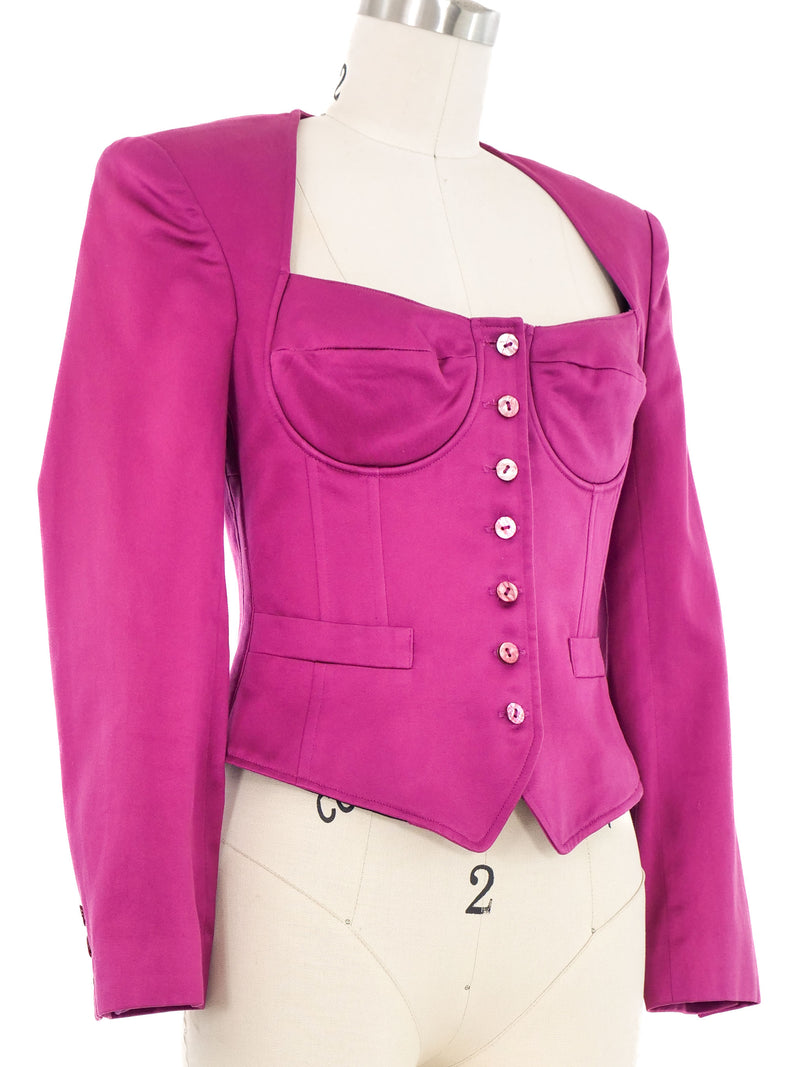 Kenzo Magenta Bustier Jacket