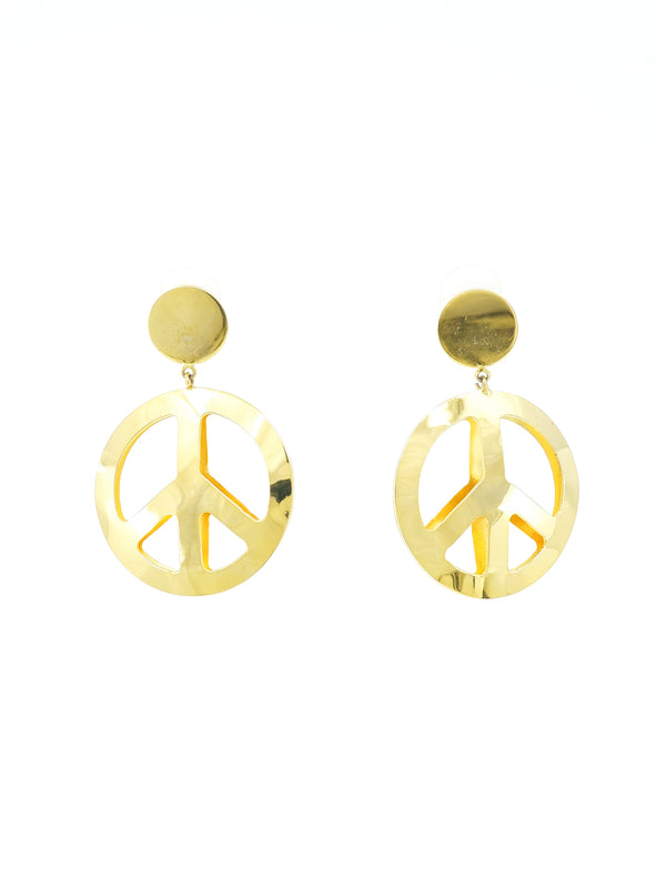 1990s Moschino Peace Sign Earrings