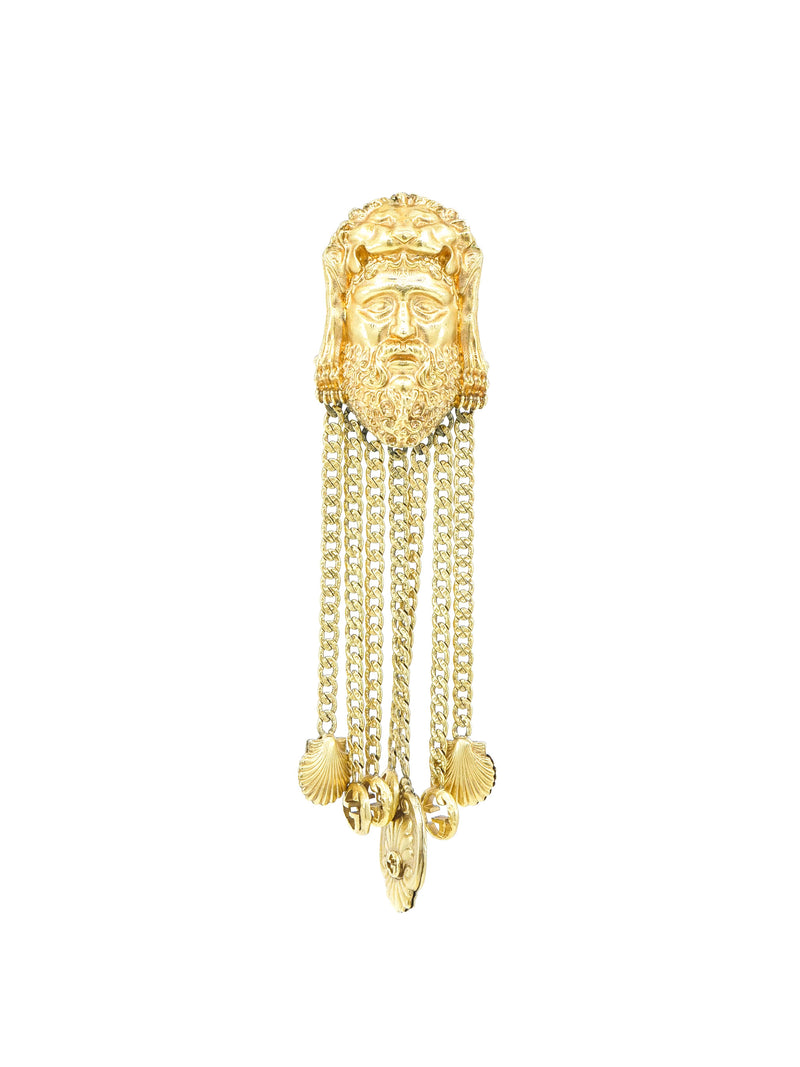 2020 Gucci Hercules Chain Fringe Earrings