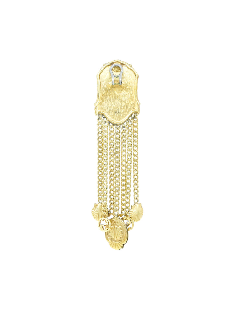 2020 Gucci Hercules Chain Fringe Earrings