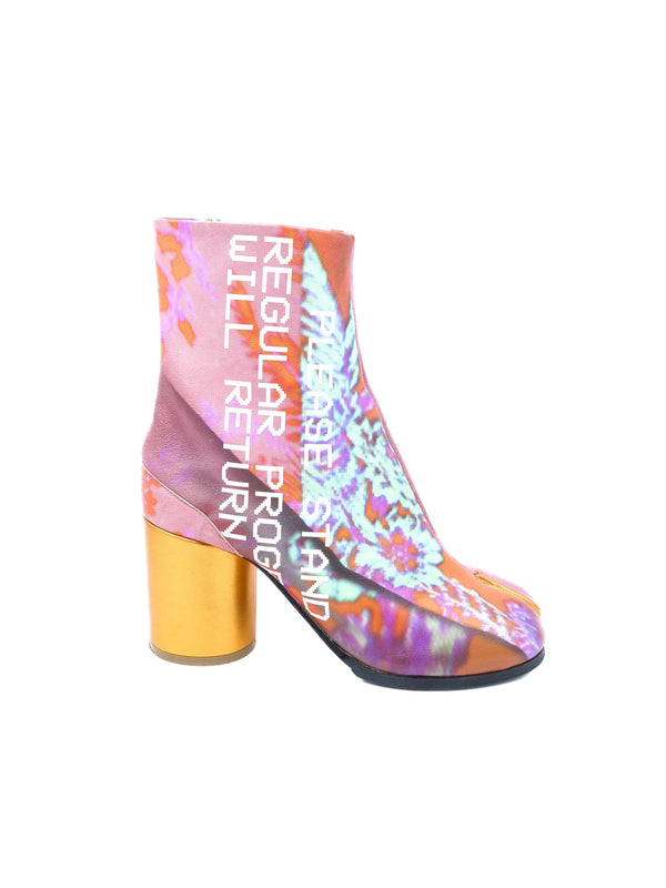 Maison Margiela Printed Leather Tabi Boots, 36 Accessory arcadeshops.com