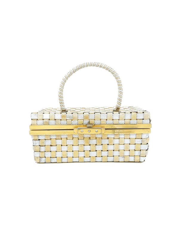 1960s Woven Metal Box Bag Accessory arcadeshops.com