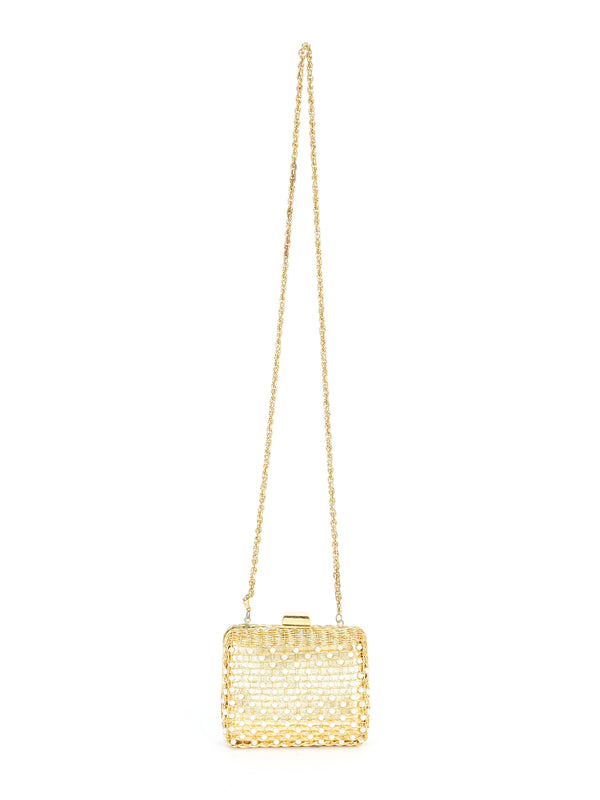 Rodo Pearl Beaded Wire Clutch