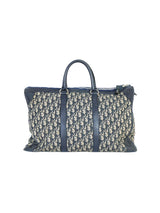 Christian Dior Navy Oblique Logo Weekender Bag Accessory arcadeshops.com
