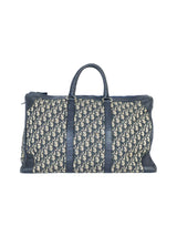 Christian Dior Navy Oblique Logo Weekender Bag Accessory arcadeshops.com