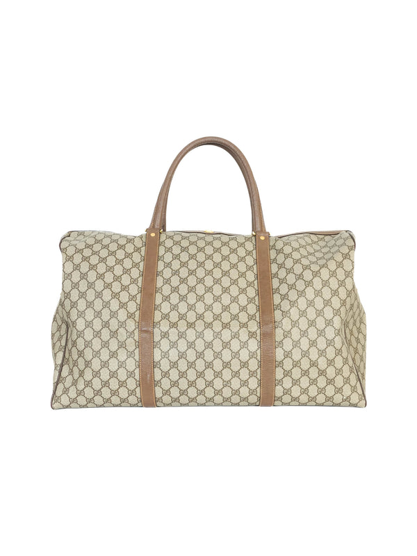 Gucci Monogram GG Supreme Large Boston Bag