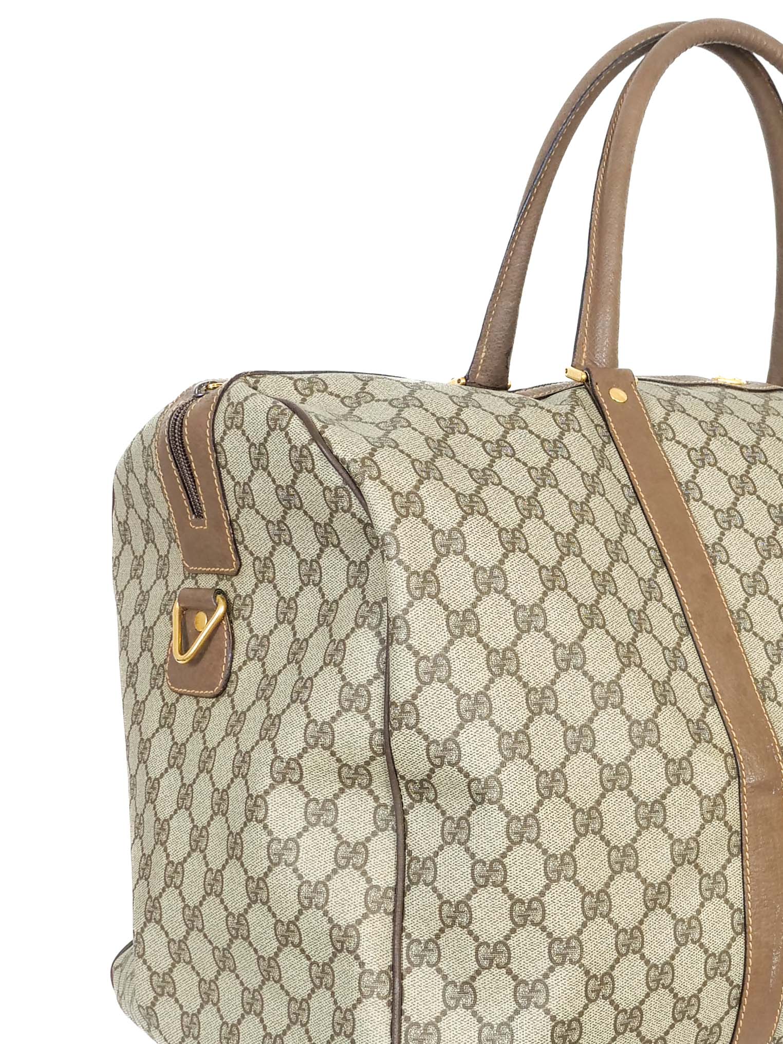 Gucci Monogram GG Supreme Large Boston Bag