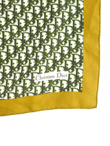 Christian Dior Chartreuse Oblique Logo Printed Scarf Accessory arcadeshops.com