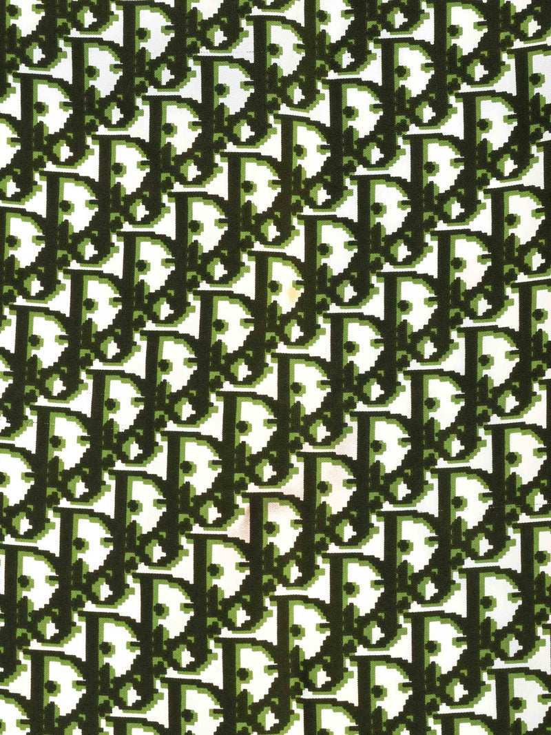 Christian Dior Chartreuse Oblique Logo Printed Scarf Accessory arcadeshops.com