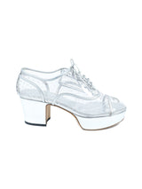 2016 Chanel Perforated Vinyl Platform Oxfords, 37.5 Accessory arcadeshops.com
