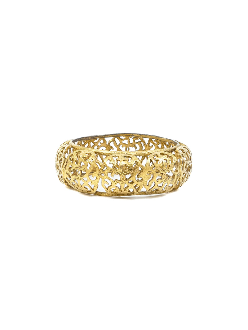 1990 Chanel Filigree Cutout Bangle Bracelet Accessory arcadeshops.com