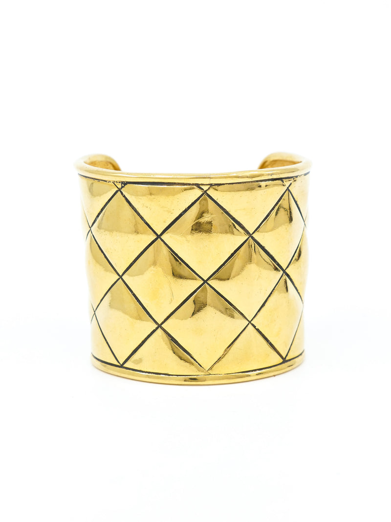 1980s Chanel Quilted Arm Cuff Accessory arcadeshops.com
