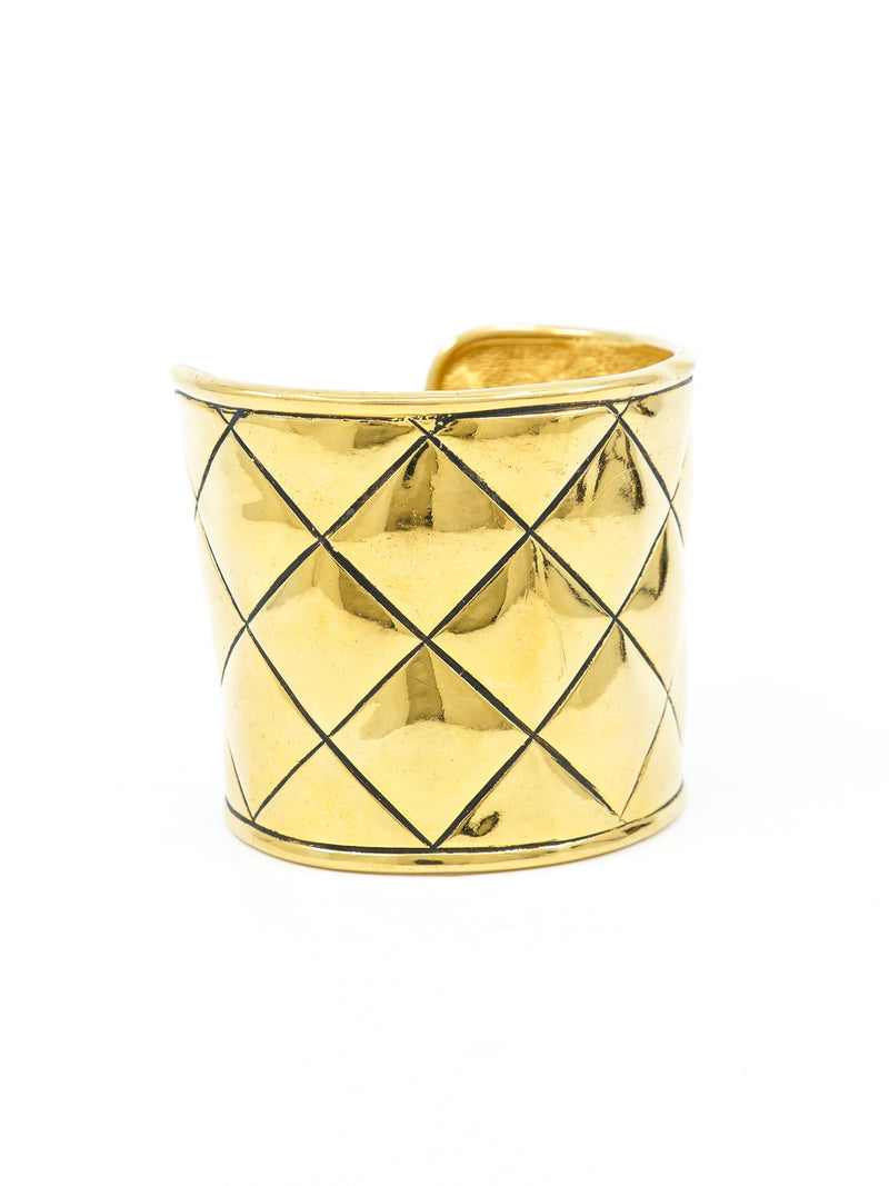 1980s Chanel Quilted Arm Cuff Accessory arcadeshops.com