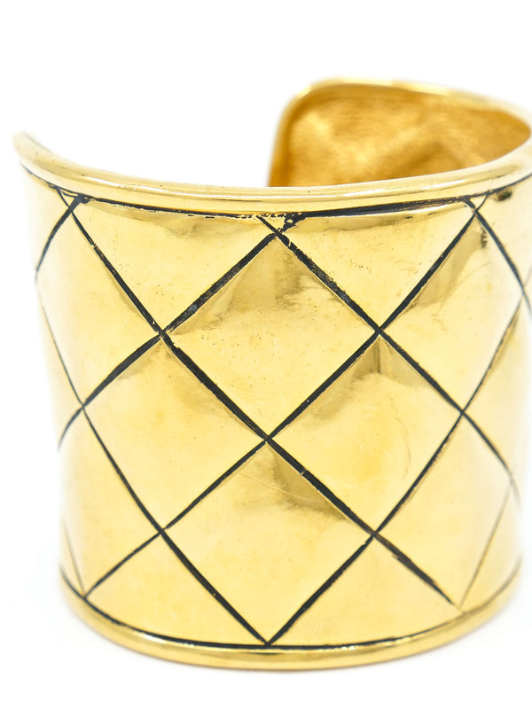 1980s Chanel Quilted Arm Cuff Accessory arcadeshops.com