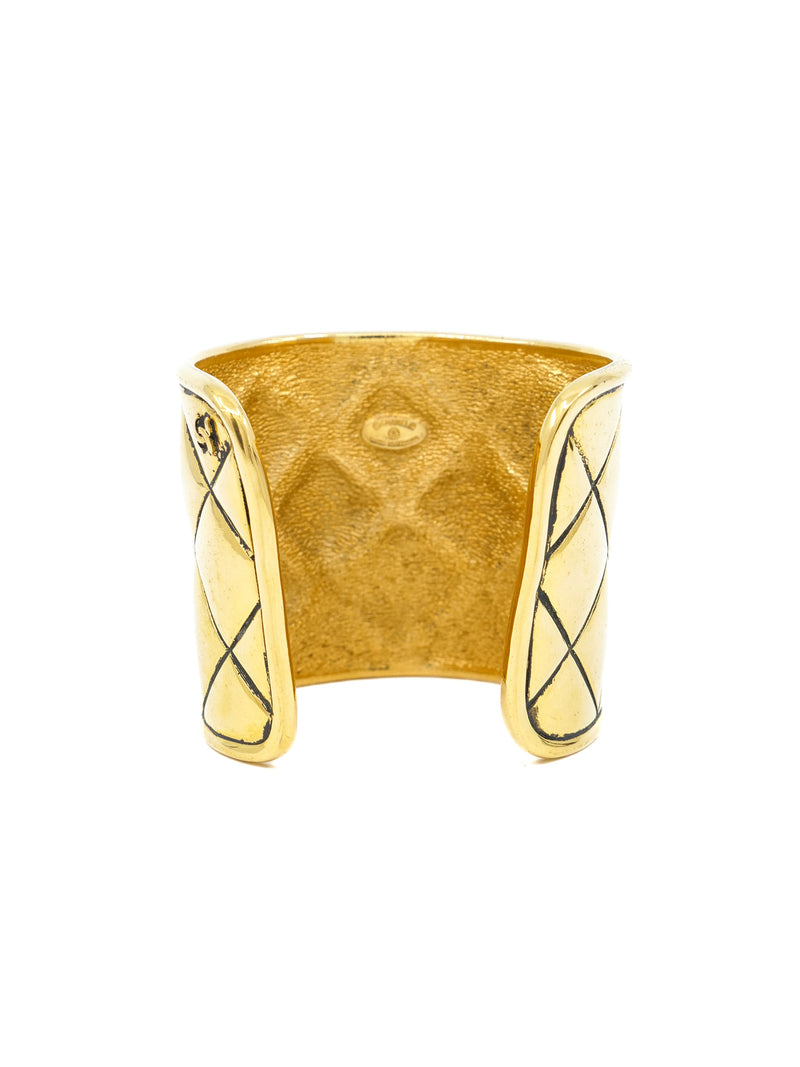 1980s Chanel Quilted Arm Cuff Accessory arcadeshops.com
