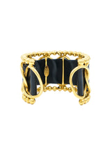 1993 Chanel Leather Woven Chain Cuff Accessory arcadeshops.com